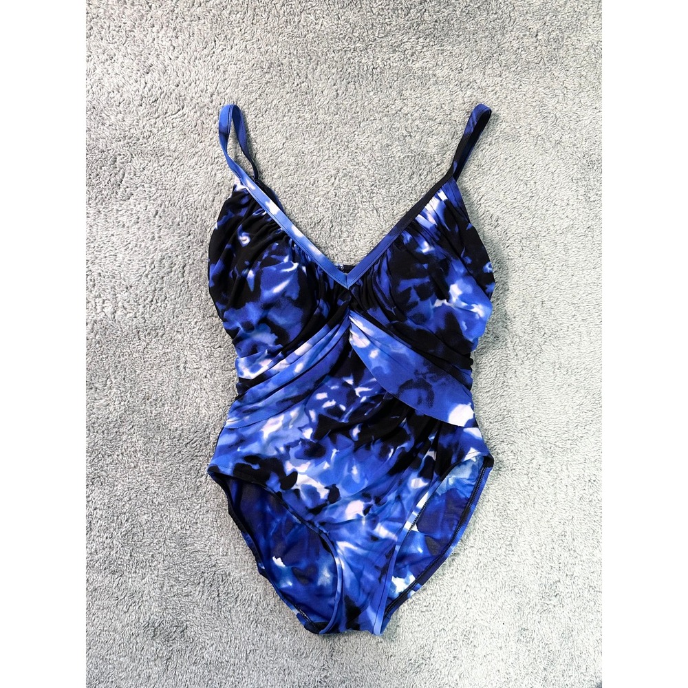 MagicSuit Swimsuit Miraclesuit Women's 8 blue slimming RV Roxy one piece